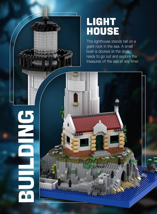 dOvOb Architectural Light House Micro Mini Building Set, 3668PCS Blocks Construction Mode Collectible Display Set for Adults and Teenagers - Image 4